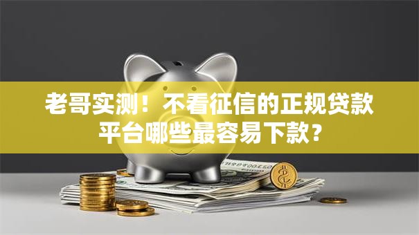 老哥实测！不看征信的正规贷款平台哪些最容易下款？