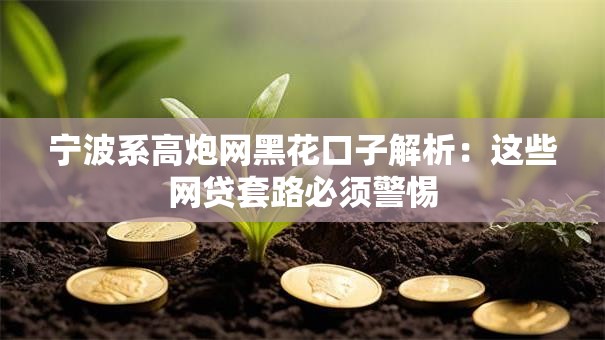 宁波系高炮网黑花口子解析：这些网贷套路必须警惕
