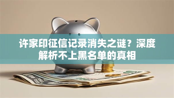 许家印征信记录消失之谜？深度解析不上黑名单的真相