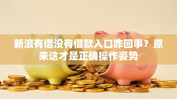 新浪有借没有借款入口咋回事？原来这才是正确操作姿势