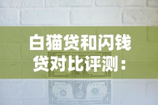 白猫贷和闪钱贷对比评测：哪家贷款平台更好下款？