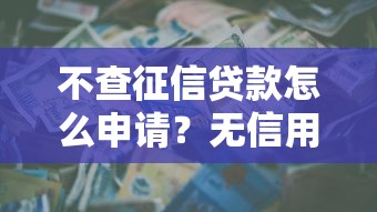 不查征信贷款怎么申请？无信用审核的实用技巧与避坑指南