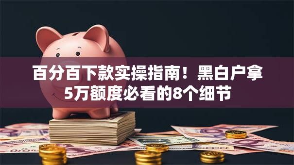 百分百下款实操指南！黑白户拿5万额度必看的8个细节