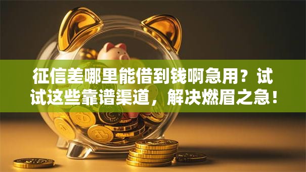 征信差哪里能借到钱啊急用？试试这些靠谱渠道，解决燃眉之急！