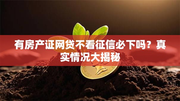有房产证网贷不看征信必下吗？真实情况大揭秘