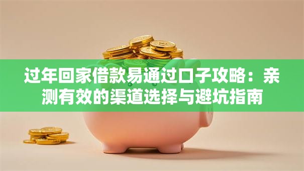 过年回家借款易通过口子攻略：亲测有效的渠道选择与避坑指南