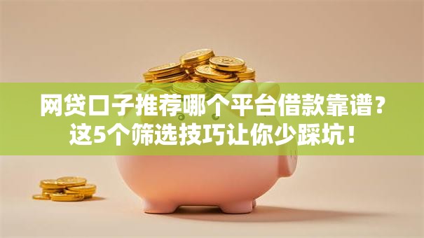 网贷口子推荐哪个平台借款靠谱？这5个筛选技巧让你少踩坑！