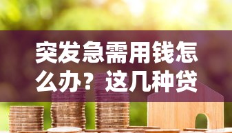 突发急需用钱怎么办？这几种贷款方式或许能解燃眉之急