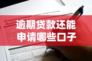 逾期贷款还能申请哪些口子？这些渠道或许能帮到你
