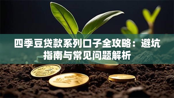 四季豆贷款系列口子全攻略：避坑指南与常见问题解析
