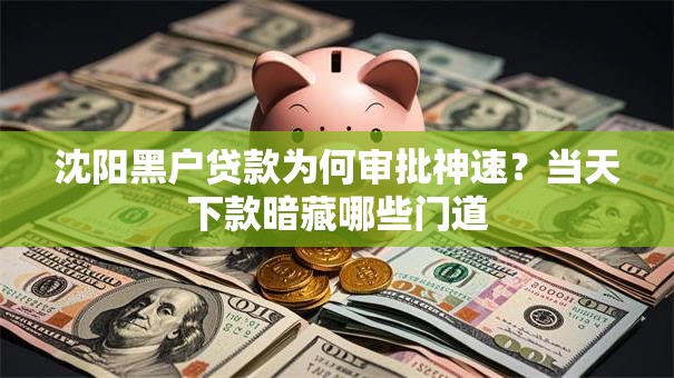 沈阳黑户贷款为何审批神速？当天下款暗藏哪些门道