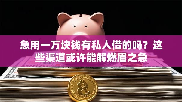 急用一万块钱有私人借的吗？这些渠道或许能解燃眉之急