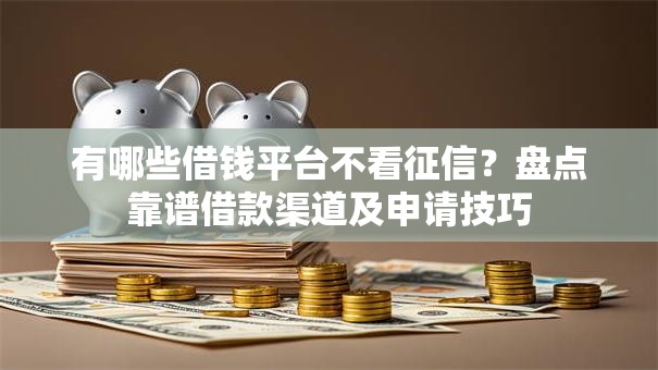 有哪些借钱平台不看征信？盘点靠谱借款渠道及申请技巧