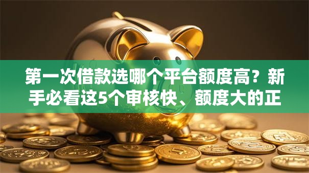 第一次借款选哪个平台额度高？新手必看这5个审核快、额度大的正规渠道