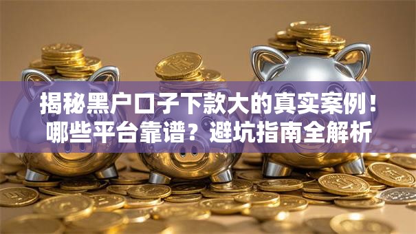 揭秘黑户口子下款大的真实案例！哪些平台靠谱？避坑指南全解析