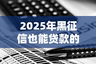 2025年黑征信也能贷款的网贷平台有哪些？最新方案解析