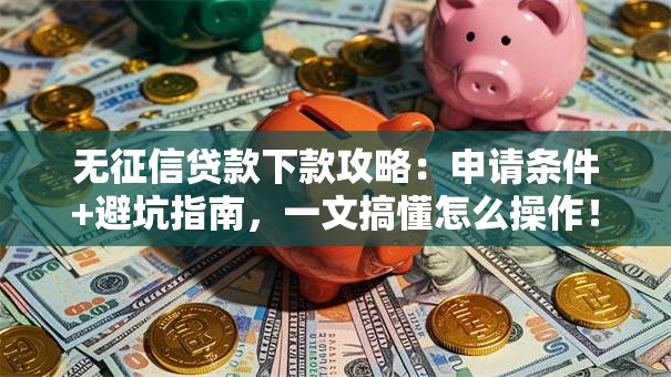 无征信贷款下款攻略：申请条件+避坑指南，一文搞懂怎么操作！