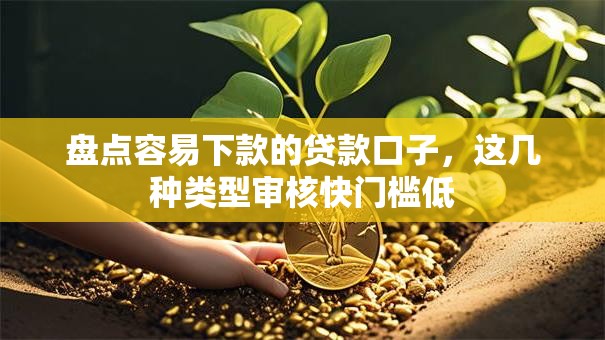 盘点容易下款的贷款口子，这几种类型审核快门槛低
