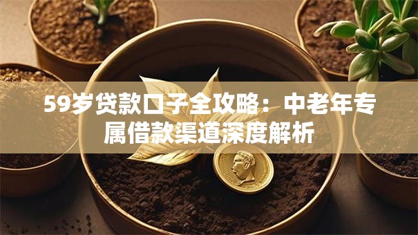 59岁贷款口子全攻略：中老年专属借款渠道深度解析