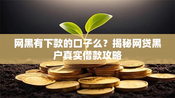 网黑有下款的口子么？揭秘网贷黑户真实借款攻略