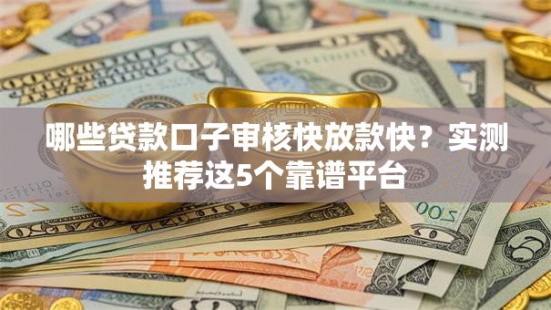 哪些贷款口子审核快放款快？实测推荐这5个靠谱平台