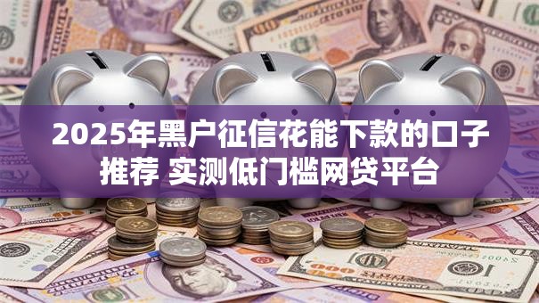 2025年黑户征信花能下款的口子推荐 实测低门槛网贷平台