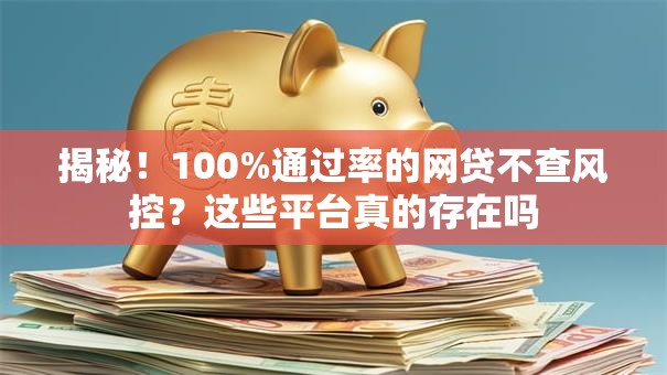 揭秘！100%通过率的网贷不查风控？这些平台真的存在吗