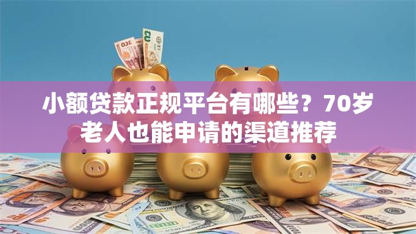 小额贷款正规平台有哪些？70岁老人也能申请的渠道推荐
