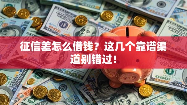 征信差怎么借钱？这几个靠谱渠道别错过！