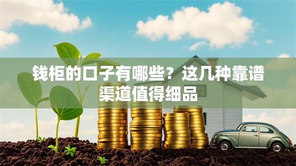钱柜的口子有哪些？这几种靠谱渠道值得细品