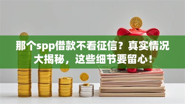那个spp借款不看征信？真实情况大揭秘，这些细节要留心！