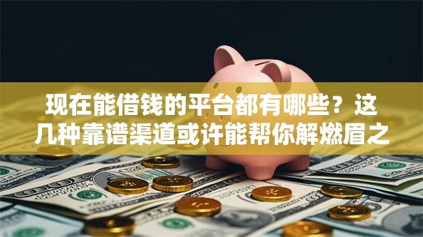 现在能借钱的平台都有哪些？这几种靠谱渠道或许能帮你解燃眉之急