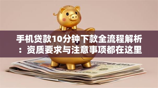 手机贷款10分钟下款全流程解析：资质要求与注意事项都在这里