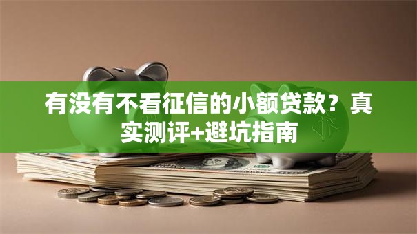 有没有不看征信的小额贷款？真实测评+避坑指南