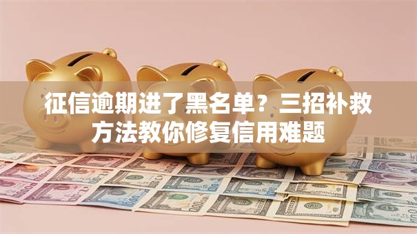 征信逾期进了黑名单？三招补救方法教你修复信用难题