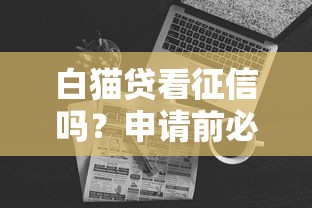 白猫贷看征信吗？申请前必知的征信影响与审核细节