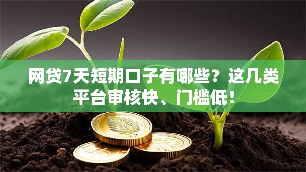 网贷7天短期口子有哪些？这几类平台审核快、门槛低！