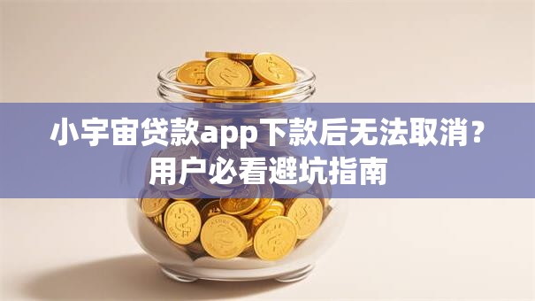 小宇宙贷款app下款后无法取消？用户必看避坑指南