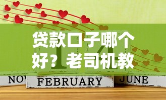 贷款口子哪个好？老司机教你三步选对靠谱平台