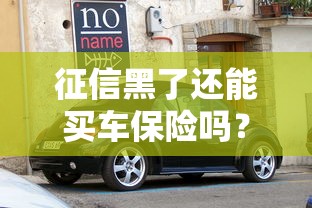 征信黑了还能买车保险吗？这些门道你得知道！
