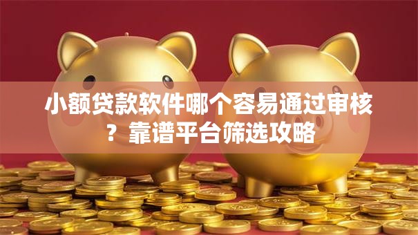 小额贷款软件哪个容易通过审核？靠谱平台筛选攻略