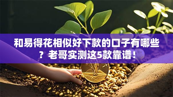 和易得花相似好下款的口子有哪些？老哥实测这5款靠谱！