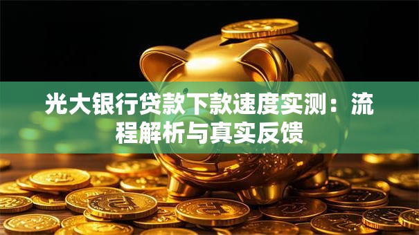 光大银行贷款下款速度实测：流程解析与真实反馈