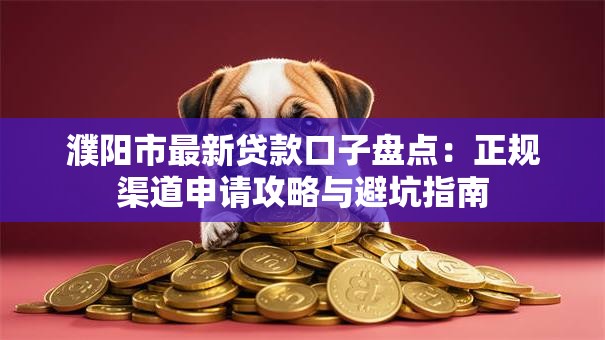 濮阳市最新贷款口子盘点：正规渠道申请攻略与避坑指南