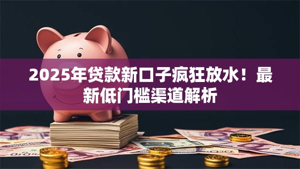 2025年贷款新口子疯狂放水！最新低门槛渠道解析