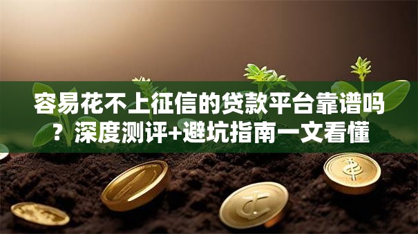 容易花不上征信的贷款平台靠谱吗？深度测评+避坑指南一文看懂