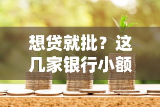想贷就批？这几家银行小额贷款更容易过审！