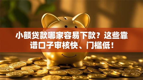 小额贷款哪家容易下款？这些靠谱口子审核快、门槛低！