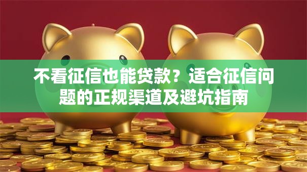不看征信也能贷款？适合征信问题的正规渠道及避坑指南
