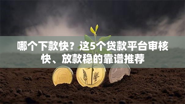 哪个下款快？这5个贷款平台审核快、放款稳的靠谱推荐